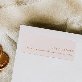 Chic för  Rosa Modern minimalistisk Returadress Etikett