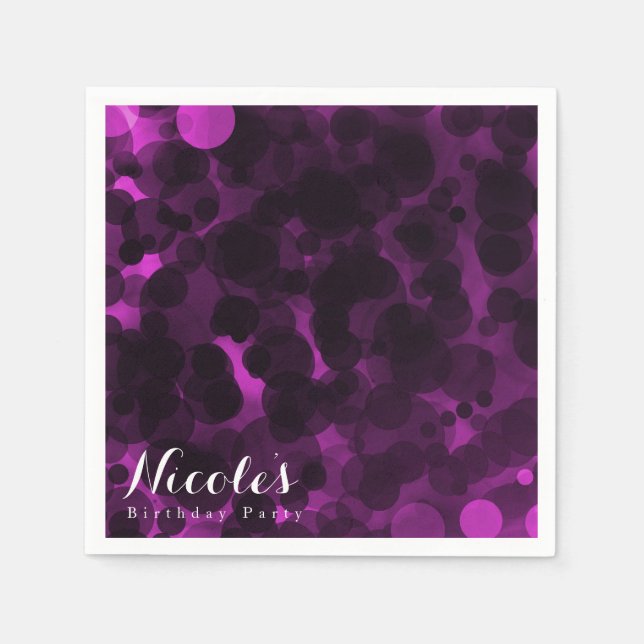 Chic för rosa och svarta punkter i den moderna Chi Pappersservett (Framsidan)