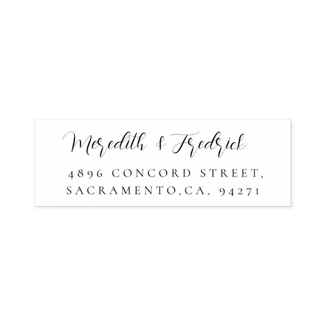 Chic för snyggt Bröllop Returadress  Självfärgande Stämpel (Design)