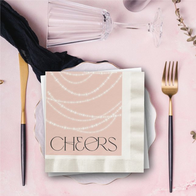 Chic för Snyggten för nya år Cheers Sparkling Ljus Pappersservett (New Year Cheers Sparkling Lights Stylish Chic Paper Napkins @ fat_fa_tin)