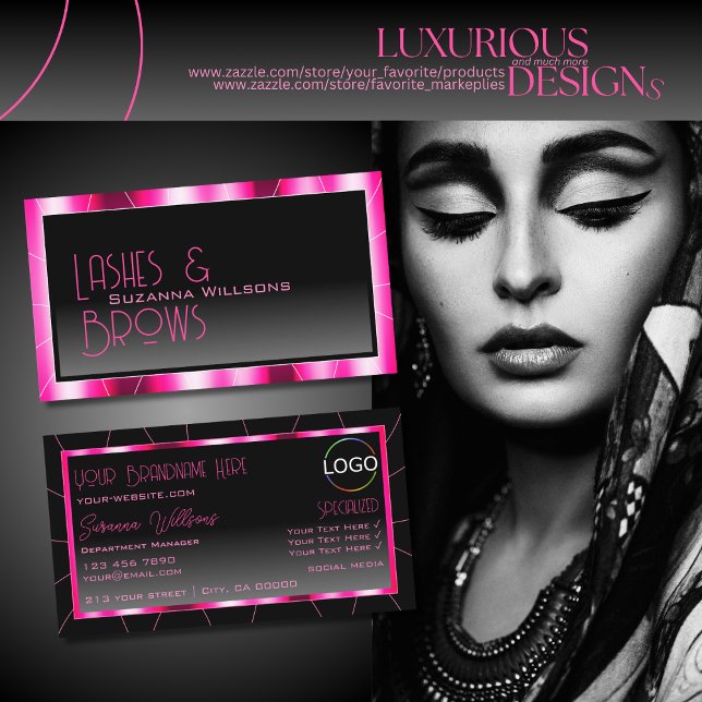 Chic för svartfärgad toning vid snyggt Rosa Ram me Visitkort (Skapare uppladdad)