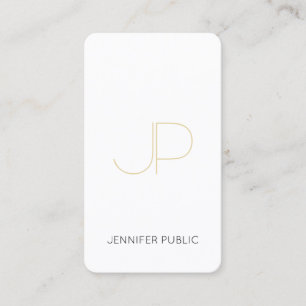 Chic för Trendiget Guld i Luxury Elegant Monogram Visitkort