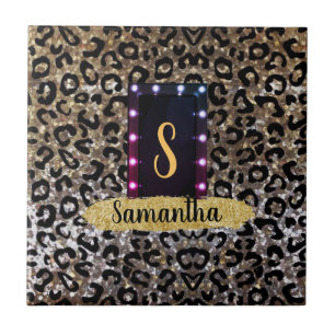 Chic för vacker Vild, Monogram Elegant Kakelplatta