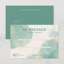 Chic för vattenfärgsskalning Tryck på Nagel-Visnin Tack Kort