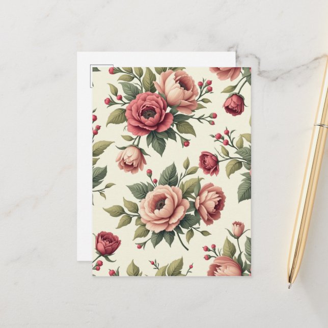 Chic för Vintage av fransk Vykort (Fram/Back In Situ)