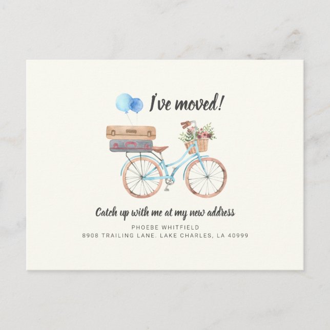 Chic Förändring av Adress Flytta Meddelande Vykort (Framsida)