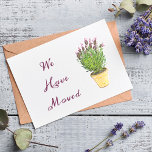 Chic Förändring av adress | Meddelande om Flytta Vykort<br><div class="desc">Elegant Lavender | Meddelande om Flytta. Det här är ett redo för mall där du kan lägga till information i.</div>