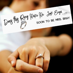 Chic Förlovning Gift for Bride Show off the Ring Bildekal