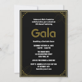 Chic Formal Corporate Gala Boll Party Fundraiser Inbjudningar