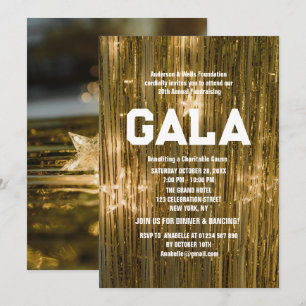 Chic Formal Corporate Gala Boll Party Fundraiser Inbjudningar