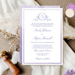 Chic Formell Monogram Lavender Watercolor Bröllop Inbjudningar<br><div class="desc">Förtjusar vänner och familj med den här inbjudan från elegant bröllop som visar bra hand plockade leafy botaniskt monogram med brud och brudgumms initialer. Frontinbjudan trimmade med tunn lavender, lilac och lila, vattenfärgen ram, medan inbjudan med vackra vattenfärger tvättar i lavender, lavender och lila. Ren och enkel fullt av elegans...</div>