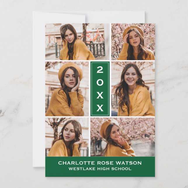 CHIC FOTO COLLAGE STUDENTEN INVITATION INBJUDNINGAR (Framsida)