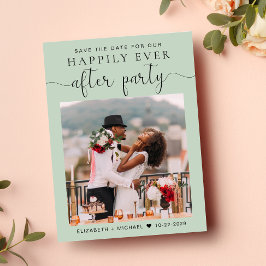 Chic Fotobröllopsmottagning Spara datum Meddelande Vykort