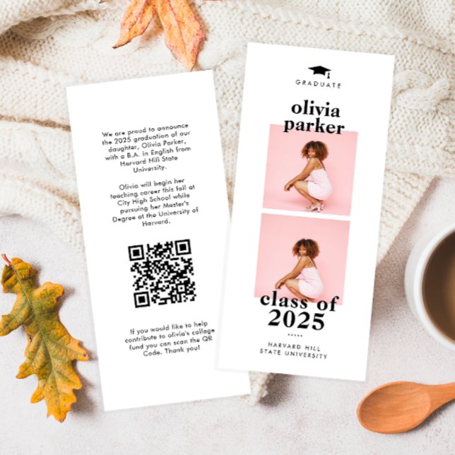 Chic Fotokollage QR-kod Studenten-meddelande (Skapare uppladdad)