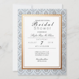 Chic Fransk Art Deco-Möhippa Inbjudningar