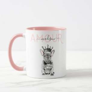 Chic Fransk Bulldog Frenchie Kärlek Royal Mugg