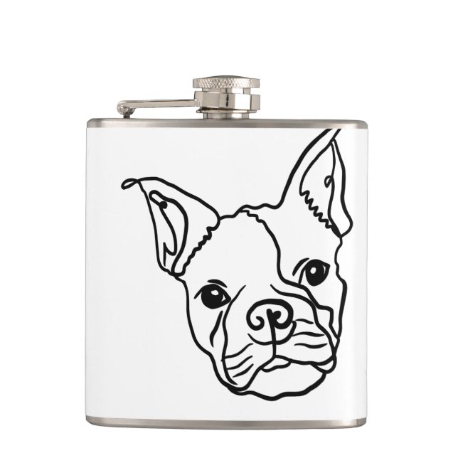 Chic Fransk Bulldog Line Art: Redigera texten Fickplunta (Framsidan)