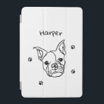 Chic Fransk Bulldog Line Art: Redigera texten iPad Mini Skydd<br><div class="desc">Perfektens följeslagare för din iPad-maskin,  redigera texten fritt.</div>