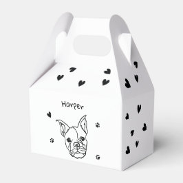 Chic Fransk Bulldog Line Art: Redigera texten Presentaskar