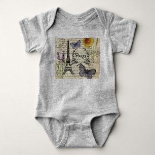 chic fransk Butterfly-skript paris eiffel torn T Shirt
