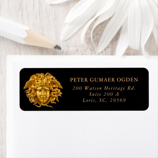 Chic Fransk Fine Art Haute Couture Medusa Mask Returadress Etikett (Insitu)