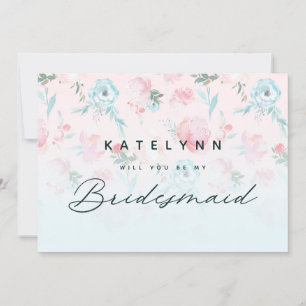Chic Fransk Garden Blommigt Bridesmaid Frieri kort