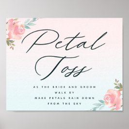 Chic Fransk Garden Petal Toss Bröllop Sendoff-teck Poster