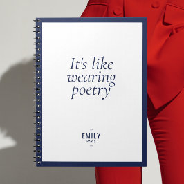 Chic fransk marinmode / skönhetscitat varumärkt anteckningsbok