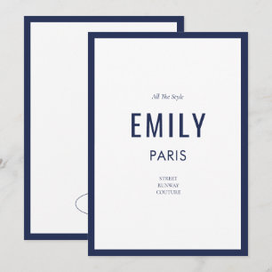 Chic Fransk Navy Beauty/Mode Brand Note Card