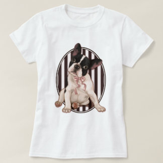 Chic franska bulldogg- och klassikerrandar t shirt