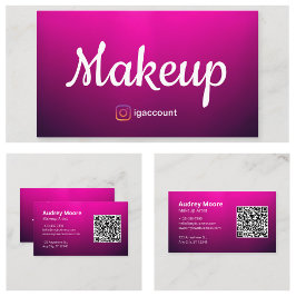Chic Freelance Makeup Artist Visitkort
