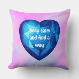 Chic fresh blue Diamond quote affirmation Kudde