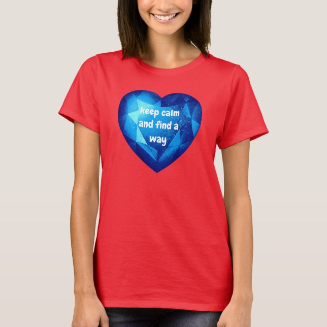 Chic fresh blue Diamond quote affirmation  T Shirt (Framsida)