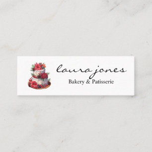 Chic Fruit Blommigt Cake Patisserie Cupkaka Bakery Mini Visitkort