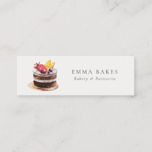 CHIC FRUKT BLOMMIGT CAKE PATISSERIE CUPCAKE BAKERY MINI VISITKORT