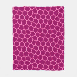Chic Fuchsia Hetero Rosa Girafftryck Flanellfilt Fleecefilt