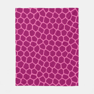 Chic Fuchsia Hetero Rosa Girafftryck Flanellfilt Fleecefilt