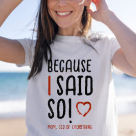 Chic Funny Chef Mamma som säger Humor Typografi T Shirt