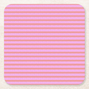 Chic Futuristiska Geometric Rand Rosa Underlägg Papper Kvadrat
