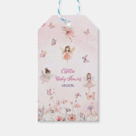 Chic Garden Fairy Princess Girl Baby Shower Presentetikett