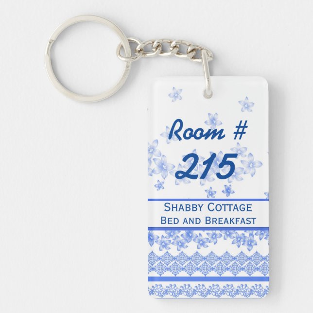Chic gästgivargårdrum Keychain för stuga (Framsidan)