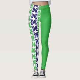 Chic Geometri: Blått Grönt Modern Leggings