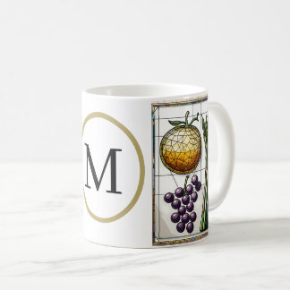 Chic Geometric Food & Monogram Coffee Mug Kaffemugg