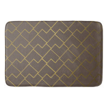 Chic Geometric Golden Coffee Chocolate Brown