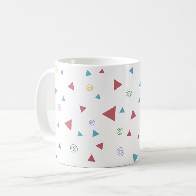 Chic Geometrisk triangel och snurra Kaffemugg (Framsida vänster)