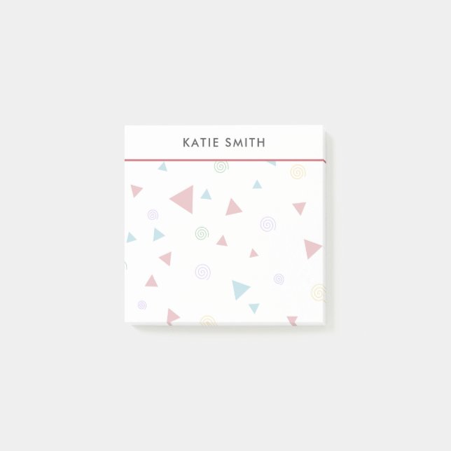 Chic Geometrisk triangel och snurra Post-it Block (Framsida)