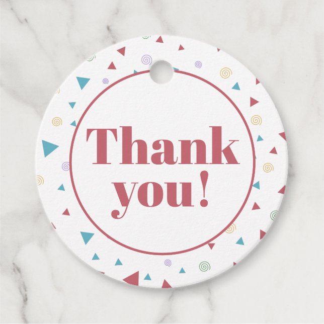 Chic Geometrisk triangel- och trålvartsTack Gåvor Etiketter (Framsida)
