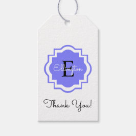 CHIC GIFT MÄRKRE_"Tack!" MONOGRAM-MÄRKRE Presentetikett