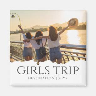 Chic Girls Resa   Flickor helg Anpassningsbar Phot Magnet