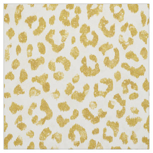Chic girly glitter guld cheetah print mönster tyg